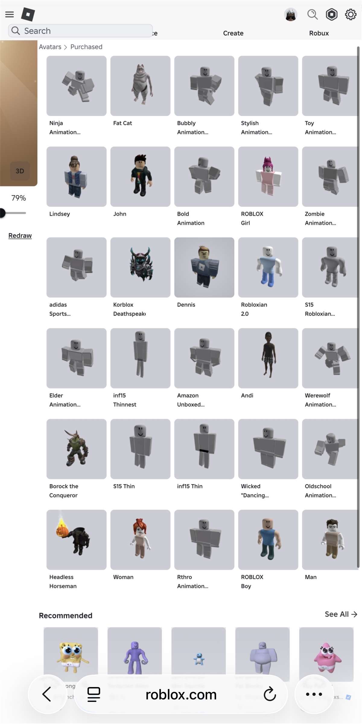 продажа аккаунта к игре Roblox