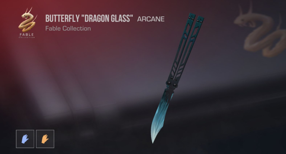 продажа предметов, вещей НОЖ BUTTERFLY "DRAGON GLASS" - Скины в Standoff 2