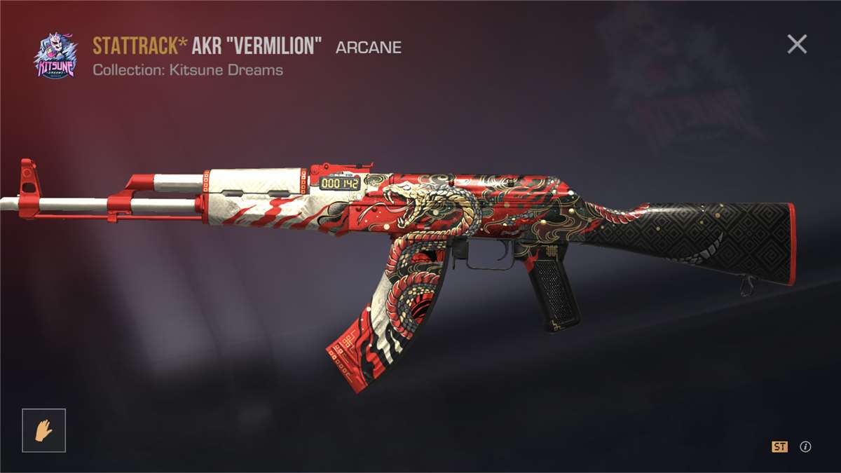 продажа предметов, вещей Stattrack AKR Vermilion 2100G - Скины в Standoff 2