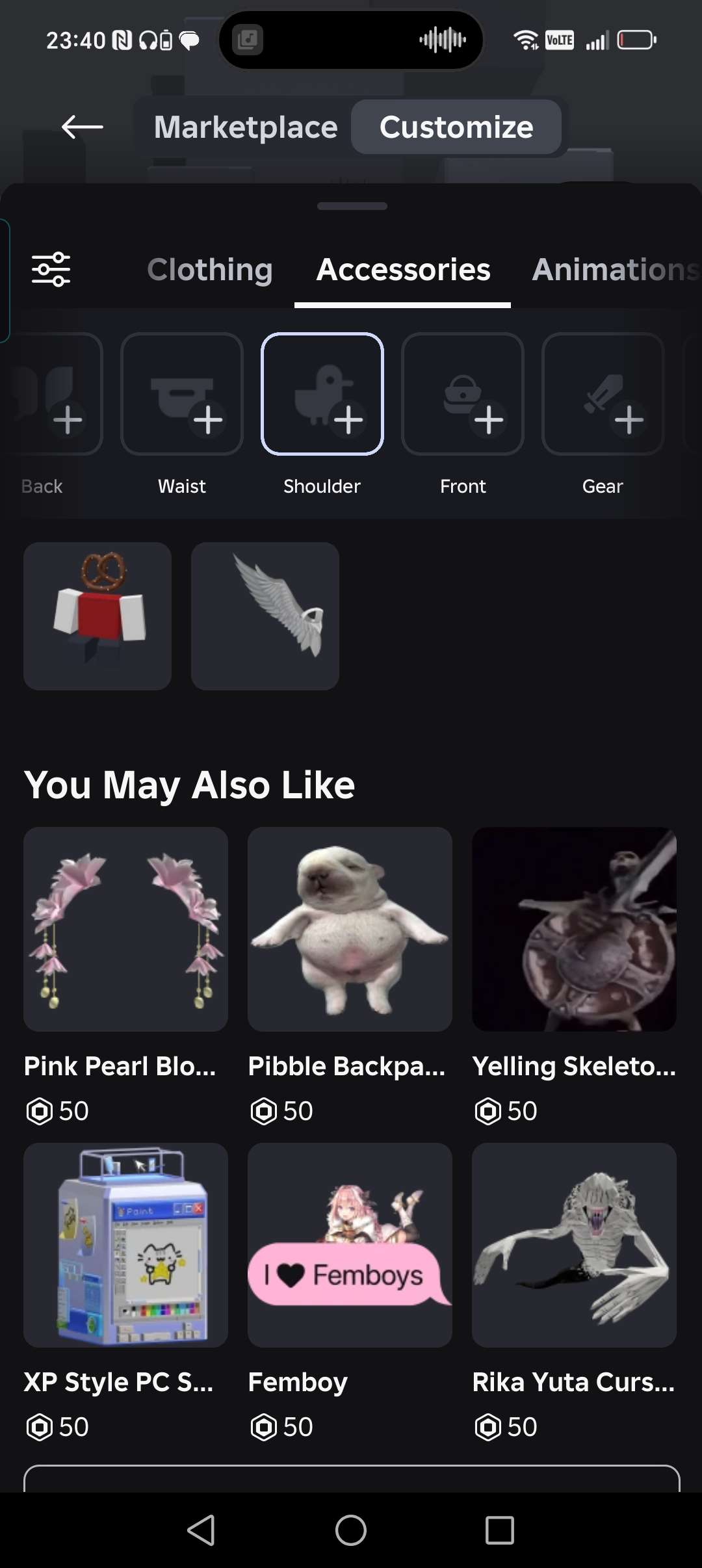 продажа предметов, вещей На моём аккаунте много вещей
Также есть прокачка в таких играх как blade ball(оружие за рб), combat warriors(369лвл), Evade 149лвл. Это больше девчачий аккаунт, но имеют... - Предметы, вещи в Roblox