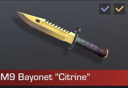 продажа предметов, вещей Продам нож m9 Bayonet “citrine” как всё будут проходить путём слива за 0.03 вы ставите цены которую он стоит и я вам солью за 0.03, а ещё если за хотите так же есть перча... - Скины в Standoff 2