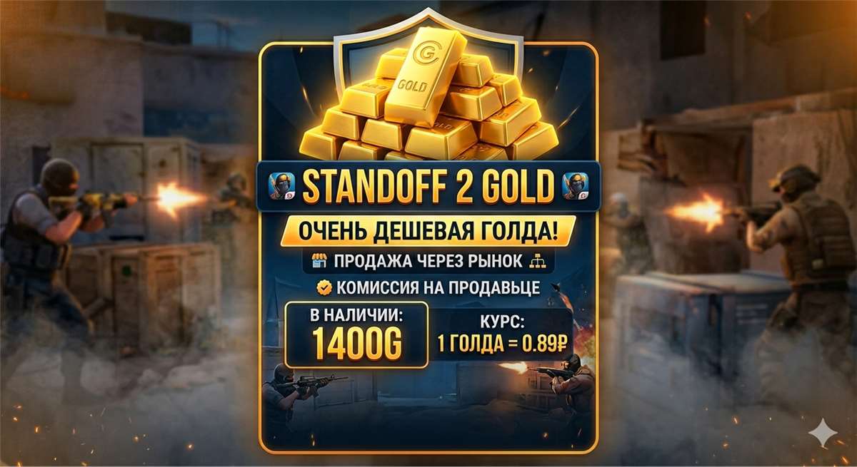 продажа предметов, вещей 💶 В продаже игровая валюта (голда) 100 шт. Покупка ведется через рынок (скин G22 “Flock”)
✅ Дешевая голда именно у нас
🏆 В НАЛИЧИИ: 1400 ГОЛДЫ
⏯️ На Вашем аккаунте д... - Золото (Голда) в Standoff 2