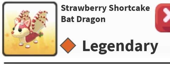 продажа предметов, вещей Strawberry Bat Dragon FR - Предметы, вещи в Roblox