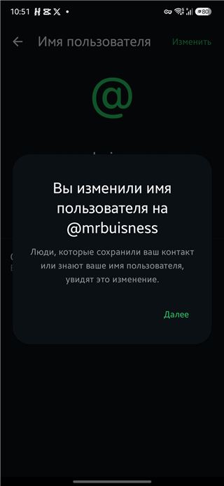 Довольно редкий юз: mrbuisness в WhatsApp