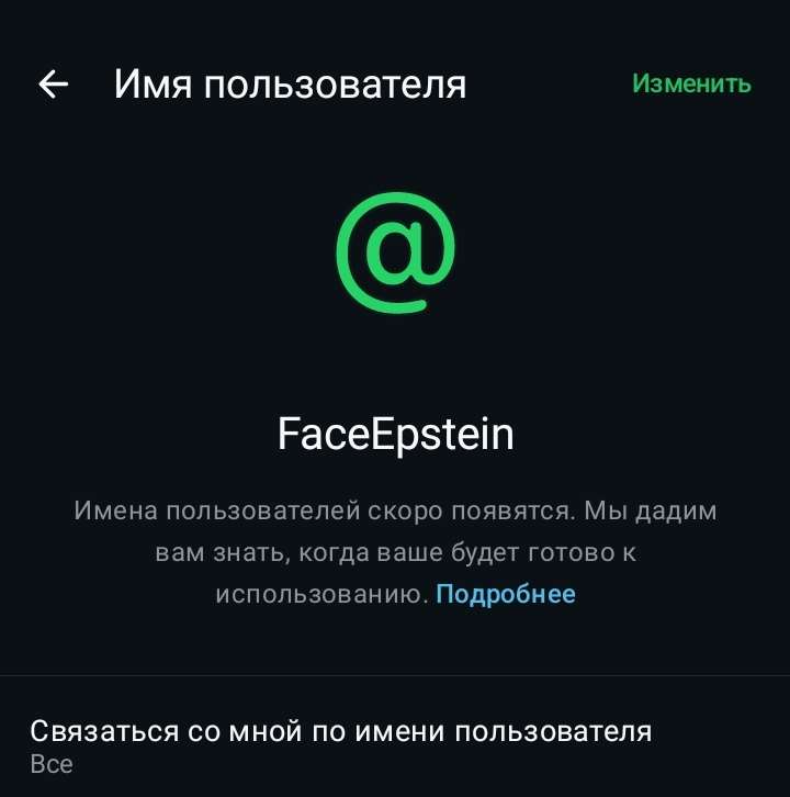 продажа предметов, вещей Юзернейм FaceEpstein Медийное и легендарное имя Это выглядит дороже чем любой 4 значный юз из рандомных наборов букв. Продаю за адекватную цену в будущем будет очень силь... - Username в WhatsApp