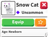 Snow cat в Roblox
