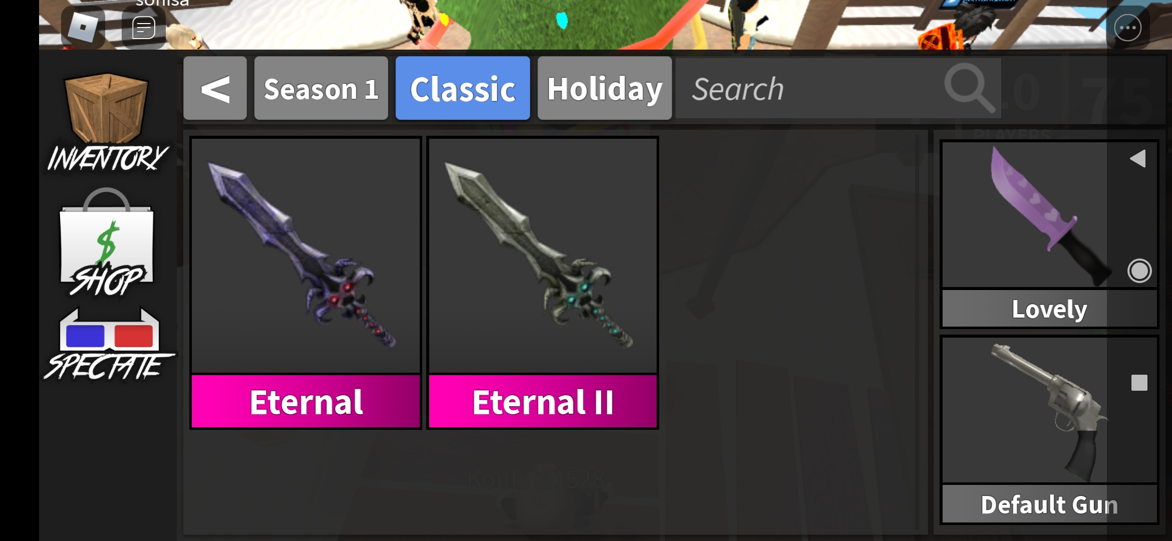 продажа предметов, вещей Eternal set ( 5 ножей ) и в подарок 3  - Предметы, вещи в Roblox