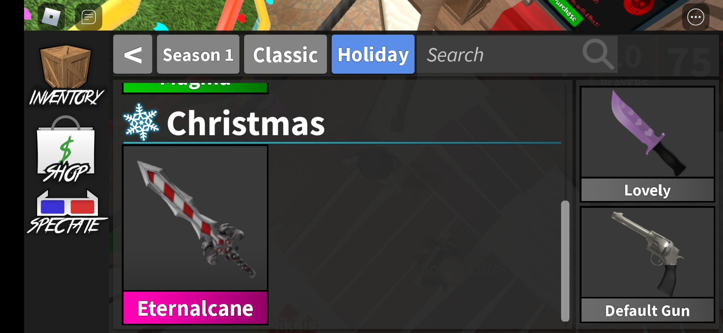 продажа предметов, вещей Eternal set ( 5 ножей ) и в подарок 3  - Предметы, вещи в Roblox