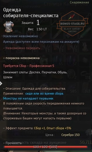 Black Desert. Одежда собирателя - картинки